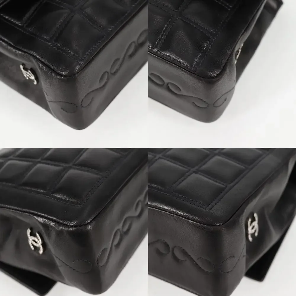 Chanel Single Flap Double Chain 2001 Shoulder Bag Black